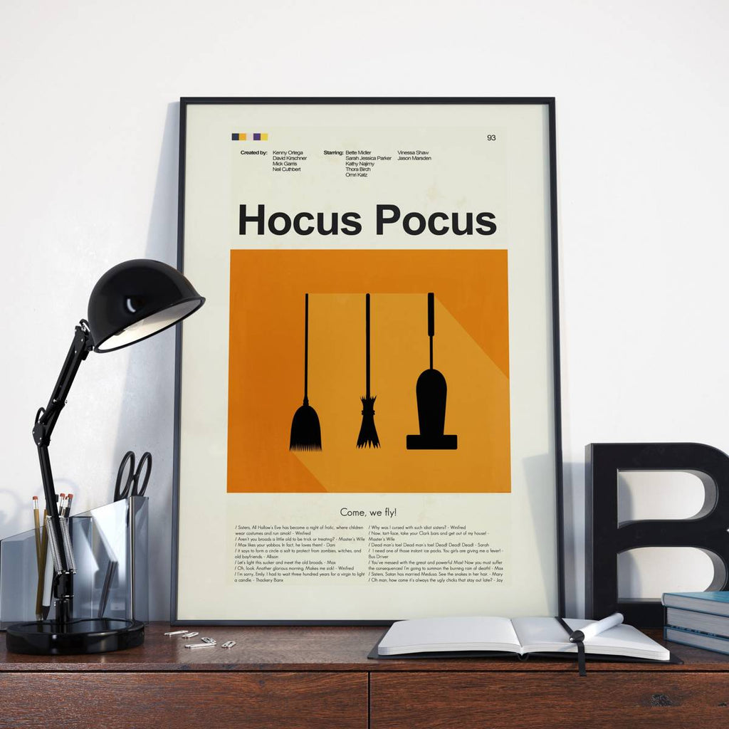 Hocus Pocus Mid-Century Modern Inspired Print - Poster | Canvas Wall Art Print
