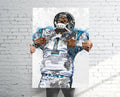 Cam Newton Carolina Panthers 'Supercam' Sports Art Print, Football, Sports Decor – Poster | Canvas Wall Art Print