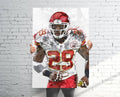 Eric Berry Kansas City Chiefs Sports Art Print, Football, Sports Decor – Poster | Canvas Wall Art Print
