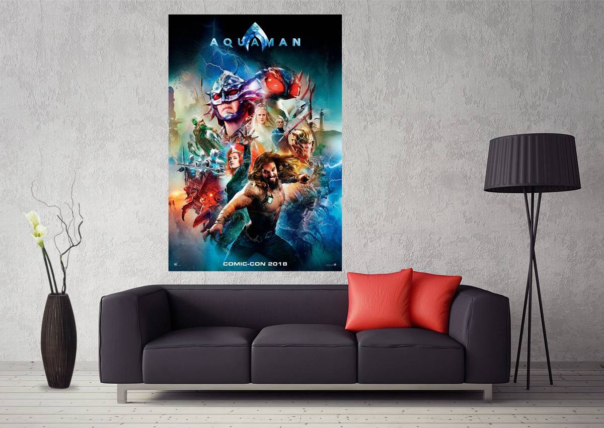 2018 Aquaman 3 Movie Art #110 - Poster | Canvas Wall Art Print