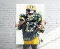 Davante Adams Green Bay Packers Sports Art Print, Football, Sports Decor – Poster | Canvas Wall Art Print