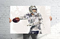 Derek Carr Oakland Raiders (V3) Sports Art Print, Football, Sports Decor – Poster | Canvas Wall Art Print