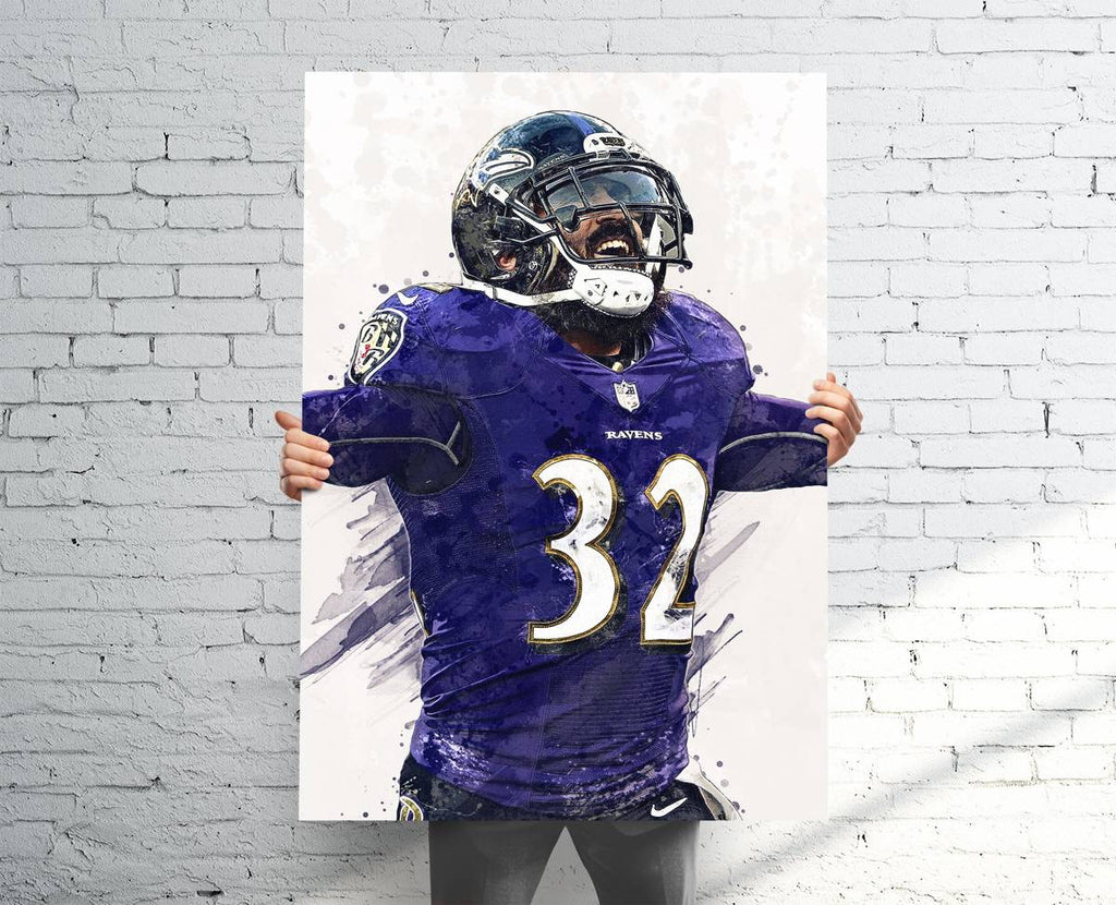Eric Weddle Baltimore Ravens Sports Art Print, Football, Sports Decor – Poster | Canvas Wall Art Print