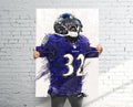 Eric Weddle Baltimore Ravens Sports Art Print, Football, Sports Decor – Poster | Canvas Wall Art Print
