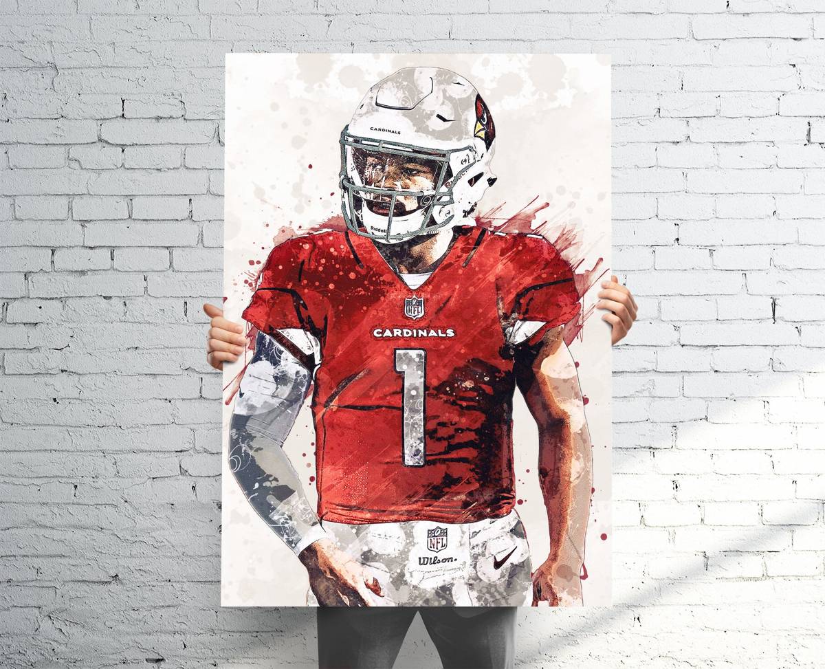 Kyler Murray Arizona Cardinals (V1) Sports Art Print, Football, Sports Decor – Poster | Canvas Wall Art Print