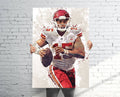 Patrick Mahomes Ii Kansas City Chiefs Sports Art Print, Football, Sports Decor – Poster | Canvas Wall Art Print