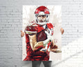 Travis Kelce Kansas City Chiefs Sports Art Print, Football, Sports Decor – Poster | Canvas Wall Art Print