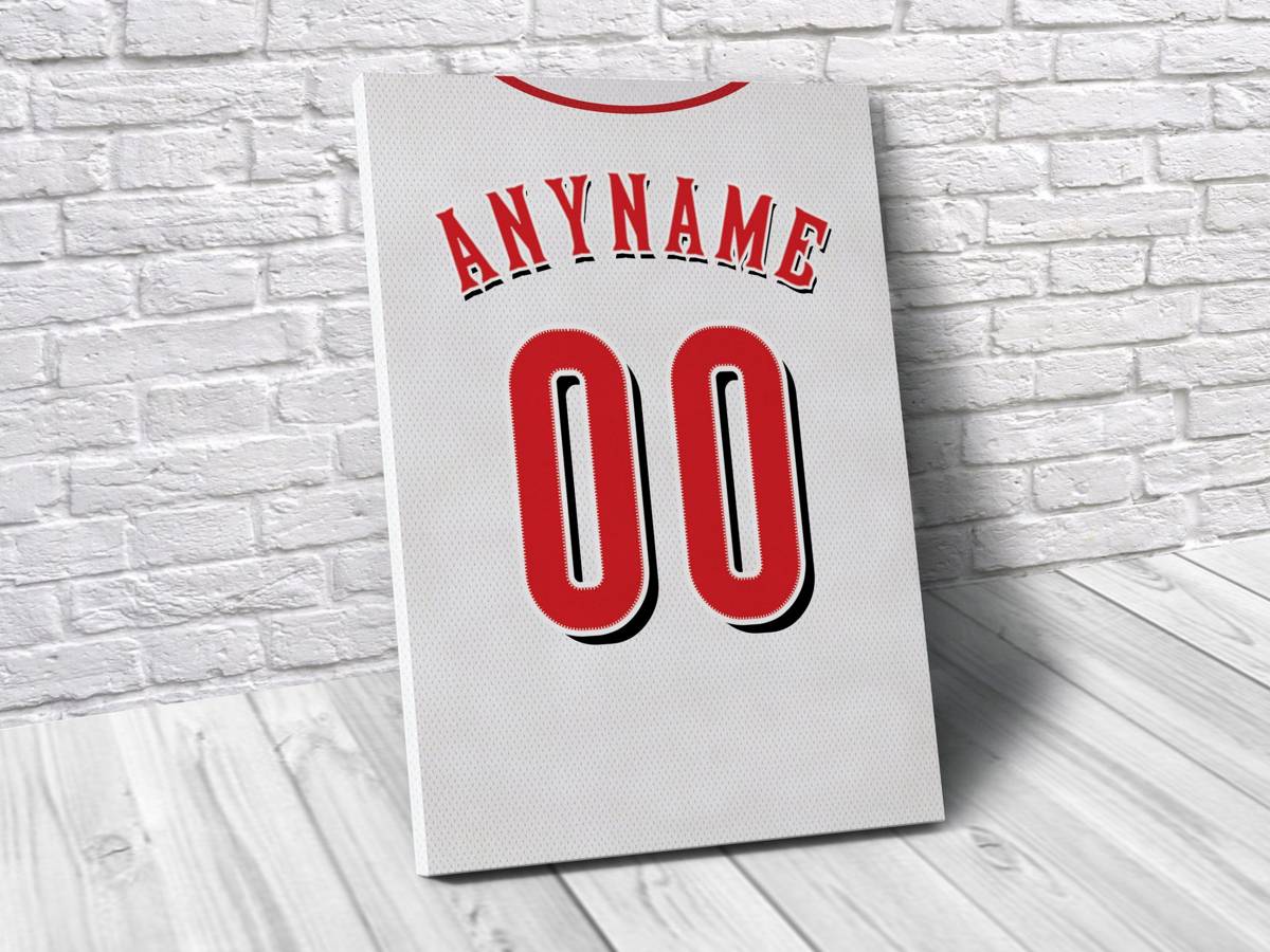 Cincinnati Reds Personalized Jersey Sports Art Print, Baseball Shirt, Sports Decor – Poster | Canvas Wall Art Print