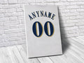 Milwaukee Brewers Personalized Jersey Sports Art Print, Baseball Shirt, Sports Decor – Poster | Canvas Wall Art Print