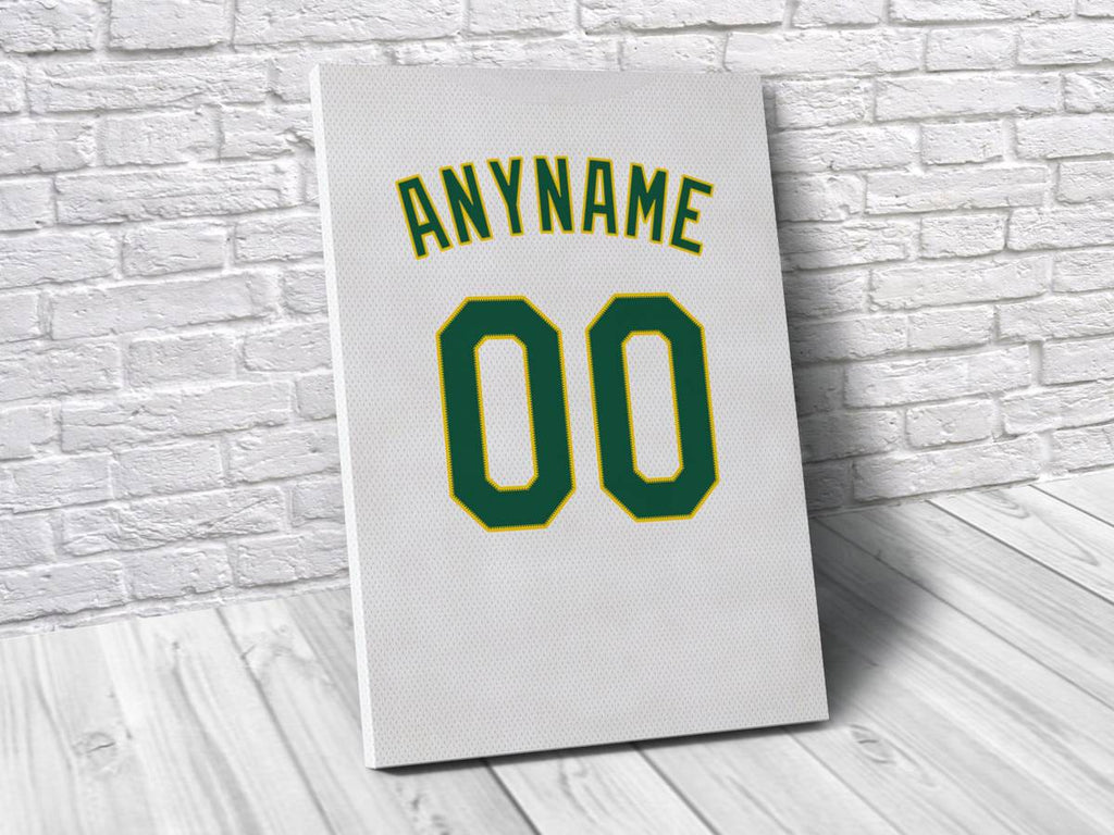 Oakland Athletics Personalized Jersey Sports Art Print, Baseball Shirt, Sports Decor – Poster | Canvas Wall Art Print