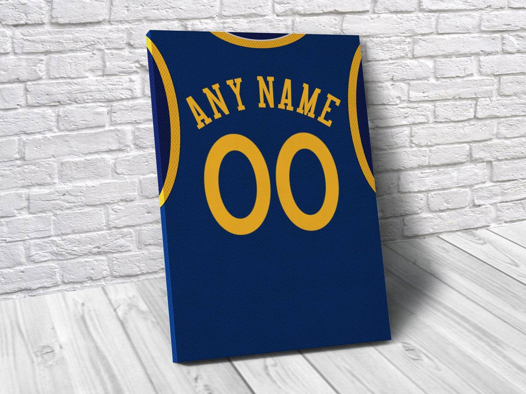 Golden State Warriors Personalized Jersey Sports Art Print, Basketball Shirt, Sports Decor – Poster | Canvas Wall Art Print