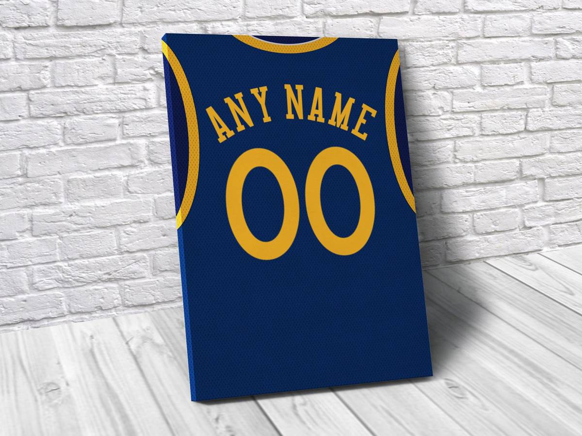 Golden State Warriors Personalized Jersey Sports Art Print, Basketball Shirt, Sports Decor – Poster | Canvas Wall Art Print