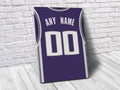 Sacramento Kings Personalized Jersey Sports Art Print, Basketball Shirt, Sports Decor – Poster | Canvas Wall Art Print