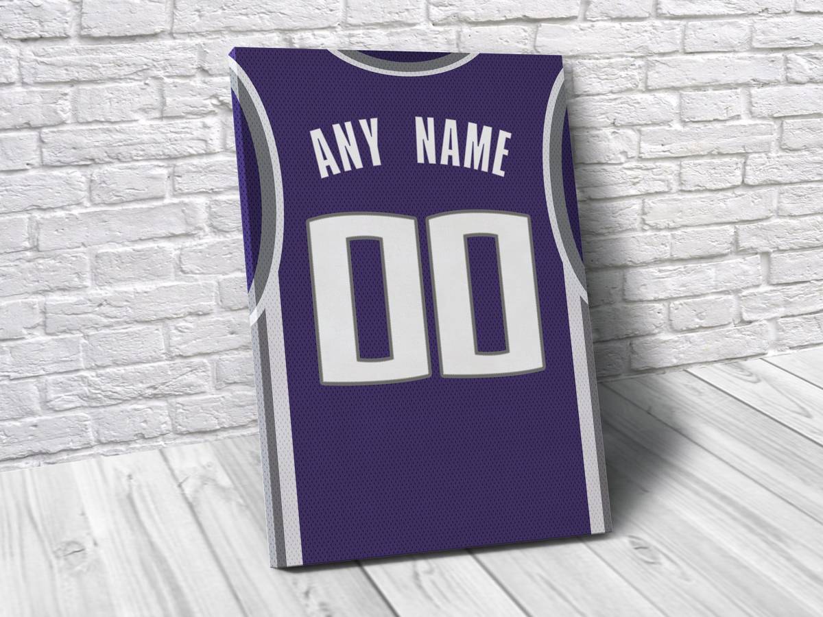 Sacramento Kings Personalized Jersey Sports Art Print, Basketball Shirt, Sports Decor – Poster | Canvas Wall Art Print