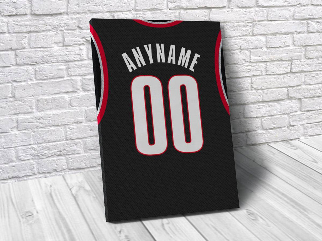 Portland Trail Blazers Personalized Jersey Sports Art Print, Basketball Fan, Sports Decor – Poster | Canvas Wall Art Print