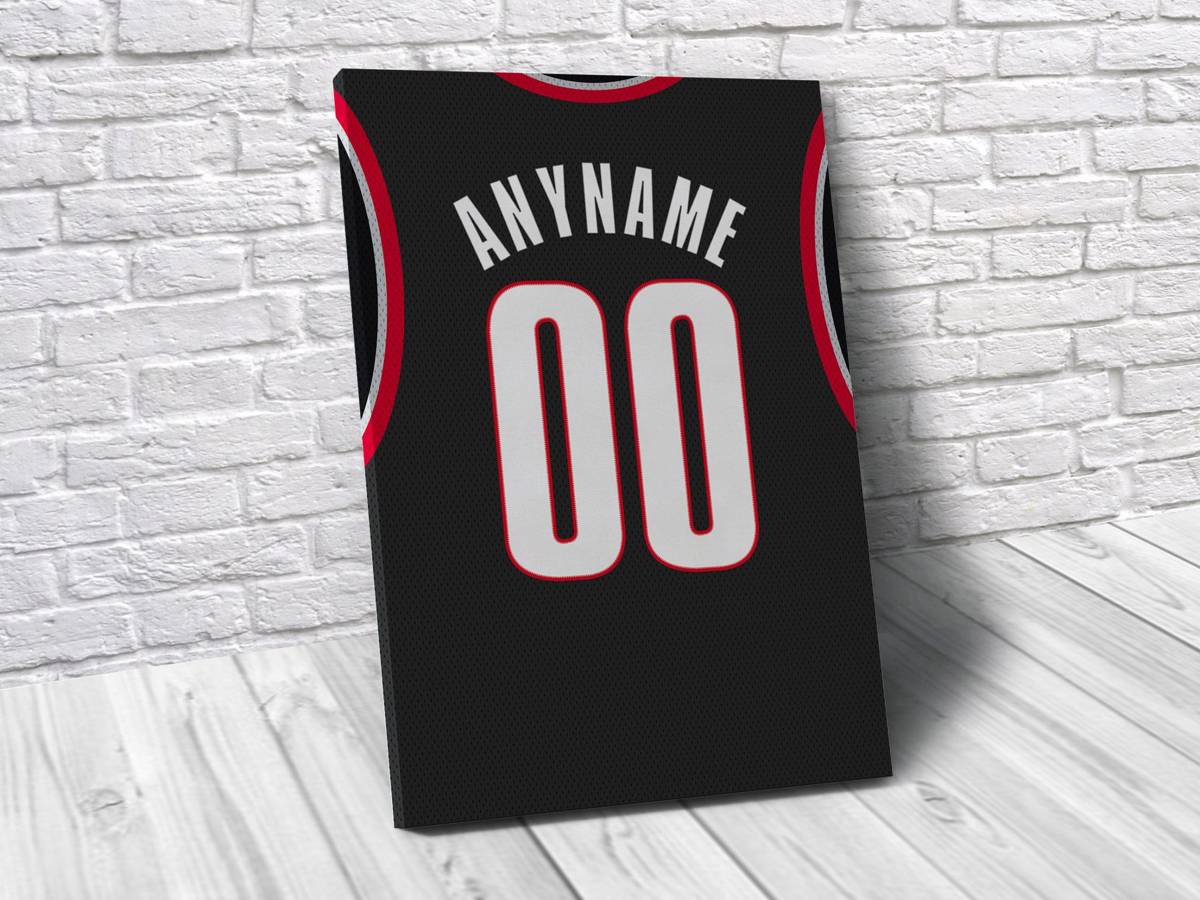 Portland Trail Blazers Personalized Jersey Sports Art Print, Basketball Fan, Sports Decor – Poster | Canvas Wall Art Print