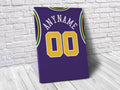 Utah Jazz Personalized Jersey Sports Art Print, Basketball Shirt, Sports Decor – Poster | Canvas Wall Art Print