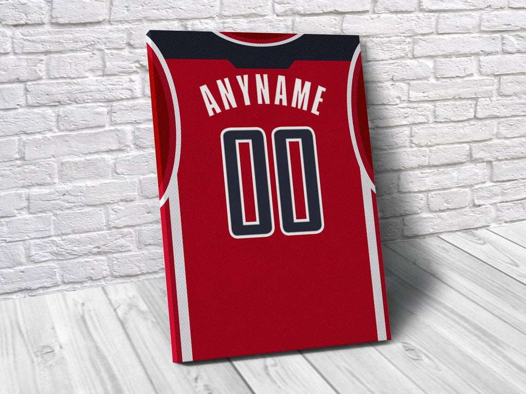 Washington Wizards Personalized Jersey Sports Art Print, Basketball Shirt, Sports Decor – Poster | Canvas Wall Art Print