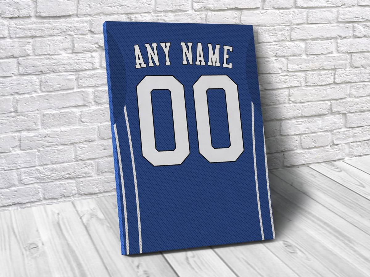 Duke Blue Devils Personalized Jersey Sports Art Print, Basketball Shirt, Sports Decor – Poster | Canvas Wall Art Print