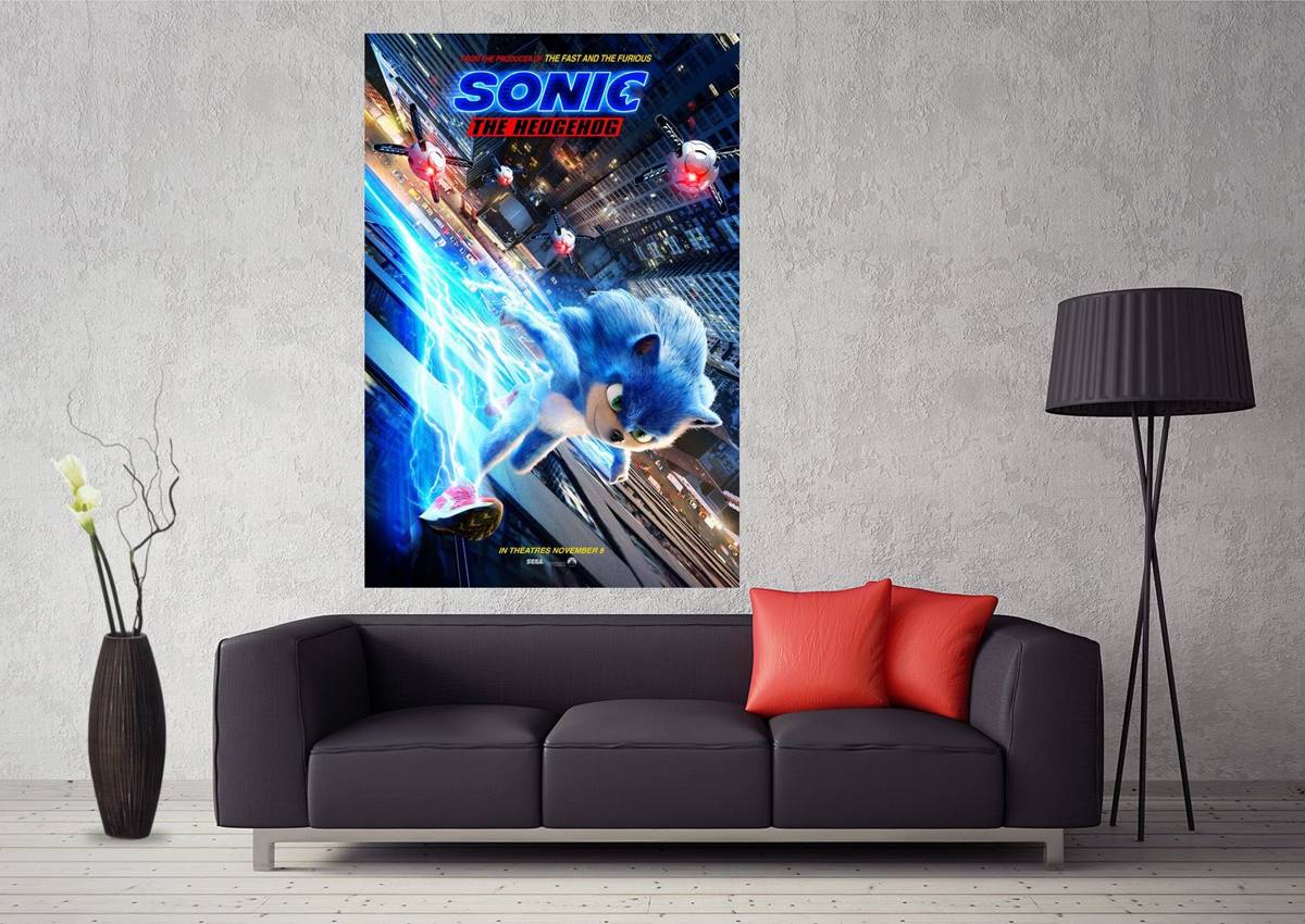 Sonic The Hedgehog 2019 Movie Art #135 - Poster | Canvas Wall Art Print