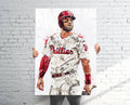 Bryce Harper Philadelphia Phillies Sports Art Print, Baseball, Sports Decor – Poster | Canvas Wall Art Print