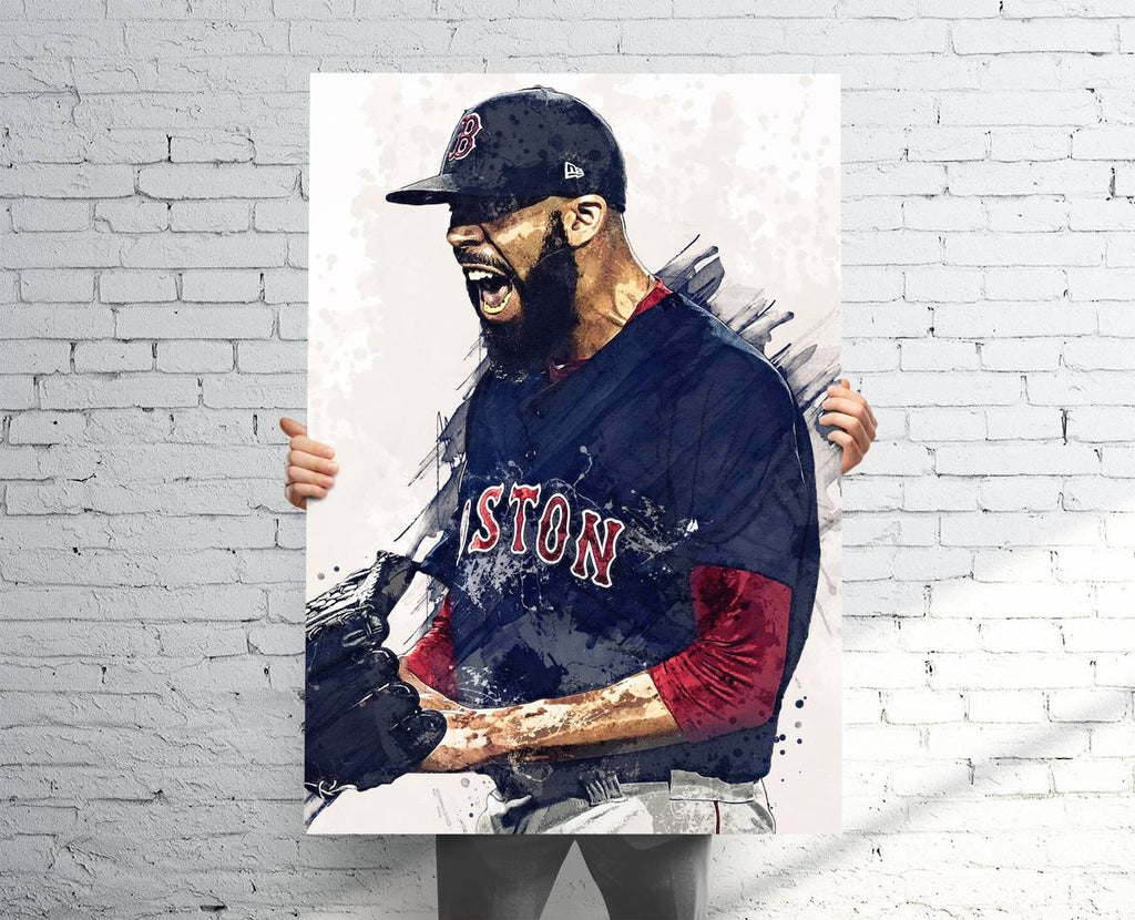 David Price Boston Red Sox Sports Art Print, Baseball, Sports Decor – Poster | Canvas Wall Art Print