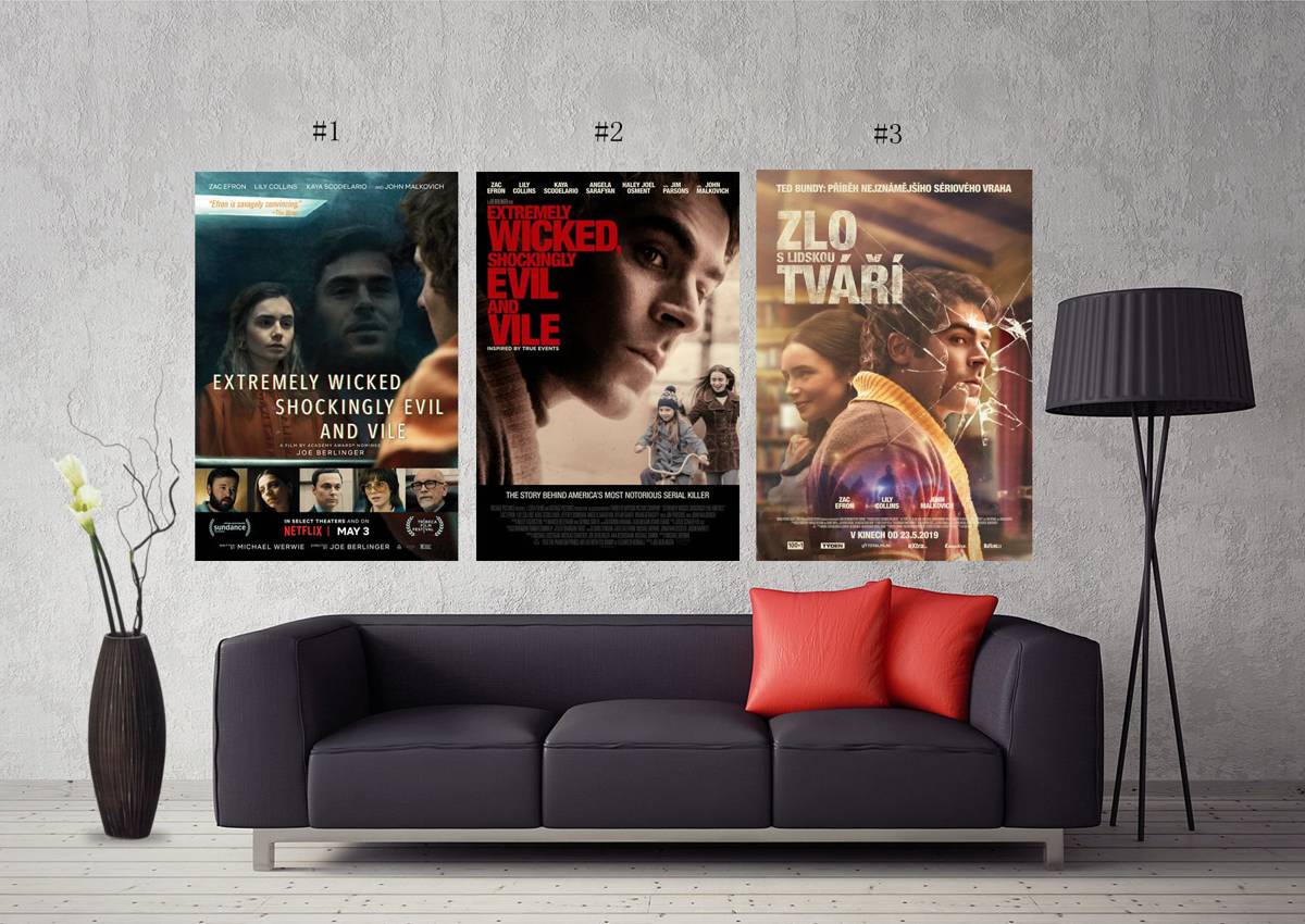 Extremely Wicked Shockingly Evil And Vile Ted Bundy Movie Art #151 - Poster | Canvas Wall Art Print