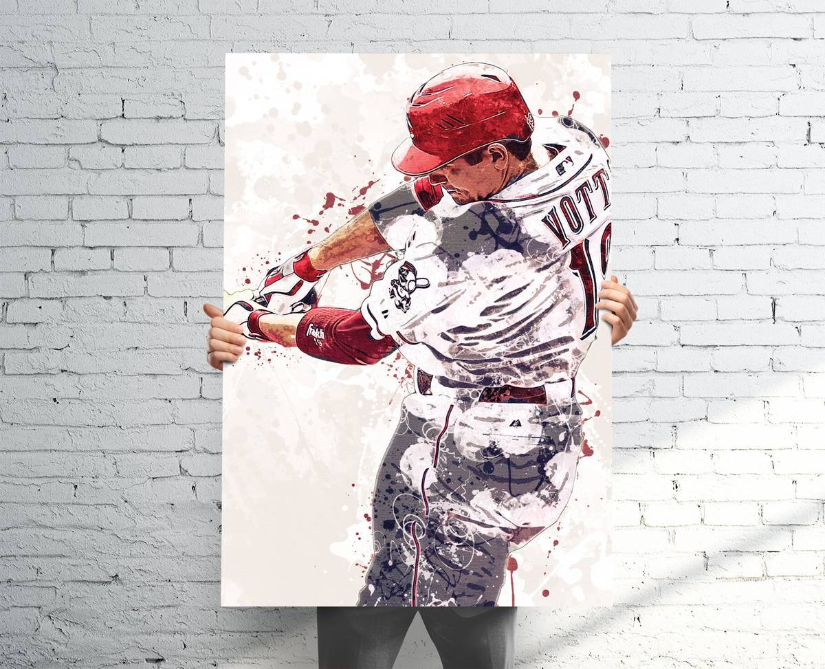 Joey Votto Cincinnati Reds Sports Art Print, Baseball, Sports Decor – Poster | Canvas Wall Art Print
