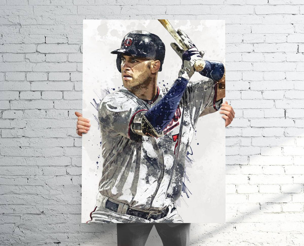 Joe Mauer Minnesota Twins (V2) Sports Art Print, Baseball, Sports Decor – Poster | Canvas Wall Art Print