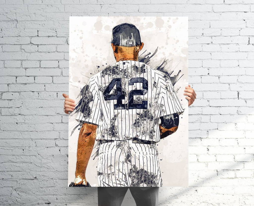 Mariano Rivera New York Yankees (V2) Sports Art Print, Baseball, Sports Decor – Poster | Canvas Wall Art Print