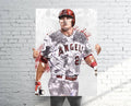 Mike Trout Los Angeles Angels Sports Art Print, Baseball, Sports Decor – Poster | Canvas Wall Art Print