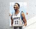 Andrew Wiggins Minnesota Timberwolves Sports Art Print, Basketball, Sports Decor – Poster | Canvas Wall Art Print