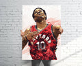 Demar Derozan Toronto Raptors Sports Art Print, Basketball, Sports Decor – Poster | Canvas Wall Art Print