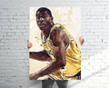 Magic Johnson Los Angeles Lakers (V1) Sports Art Print, Basketball, Sports Decor – Poster | Canvas Wall Art Print