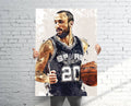 Manu Ginì_‰Û_Ìâå_Bili San Antonio Spurs Sports Art Print, Basketball, Sports Decor – Poster | Canvas Wall Art Print