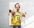 Moritz Wagner Michigan Sports Art Print, Basketball, Sports Decor – Poster | Canvas Wall Art Print