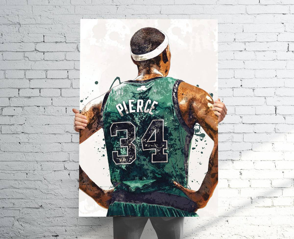Paul Pierce Boston Celtics Sports Art Print, Basketball, Sports Decor – Poster | Canvas Wall Art Print