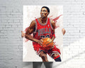 Scottie Pippen Chicago Bulls Sports Art Print, Basketball, Sports Decor – Poster | Canvas Wall Art Print