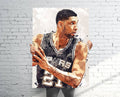 Tim Duncan San Antonio Spurs Sports Art Print, Basketball, Sports Decor – Poster | Canvas Wall Art Print