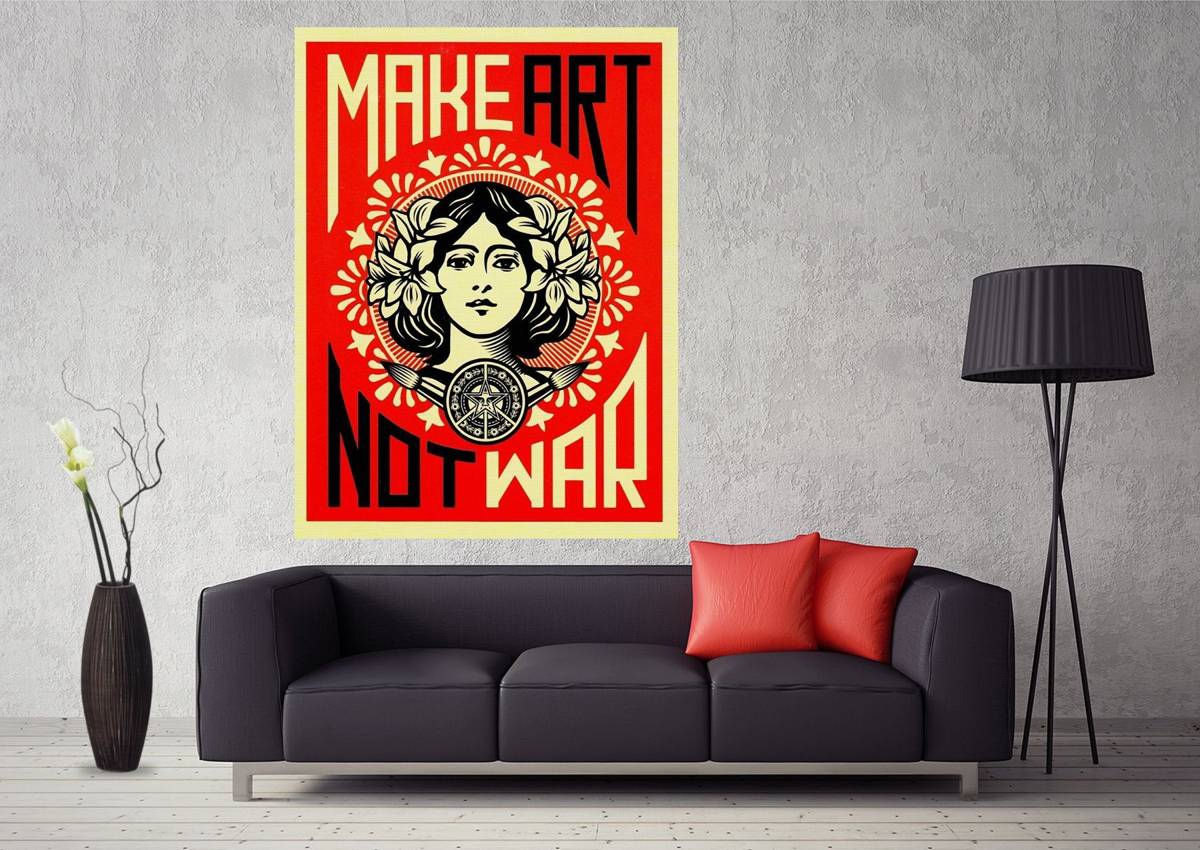 Make Art Not War Art #157 - Poster | Canvas Wall Art Print