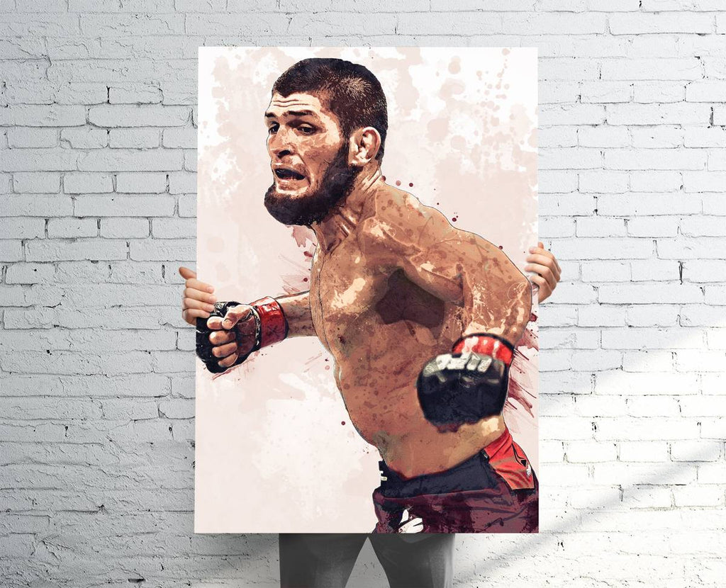 Khabib Nurmagomedov Ufc Sports Art Print, Ufc Mma, Sports Decor – Poster | Canvas Wall Art Print