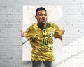Neymar Brazil National Team Sports Art Print, Soccer/Football, Sports Decor – Poster | Canvas Wall Art Print