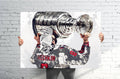 Alex Ovechkin Capitals Stanley Cup Champ Sports Art Print, Hockey, Sports Decor – Poster | Canvas Wall Art Print