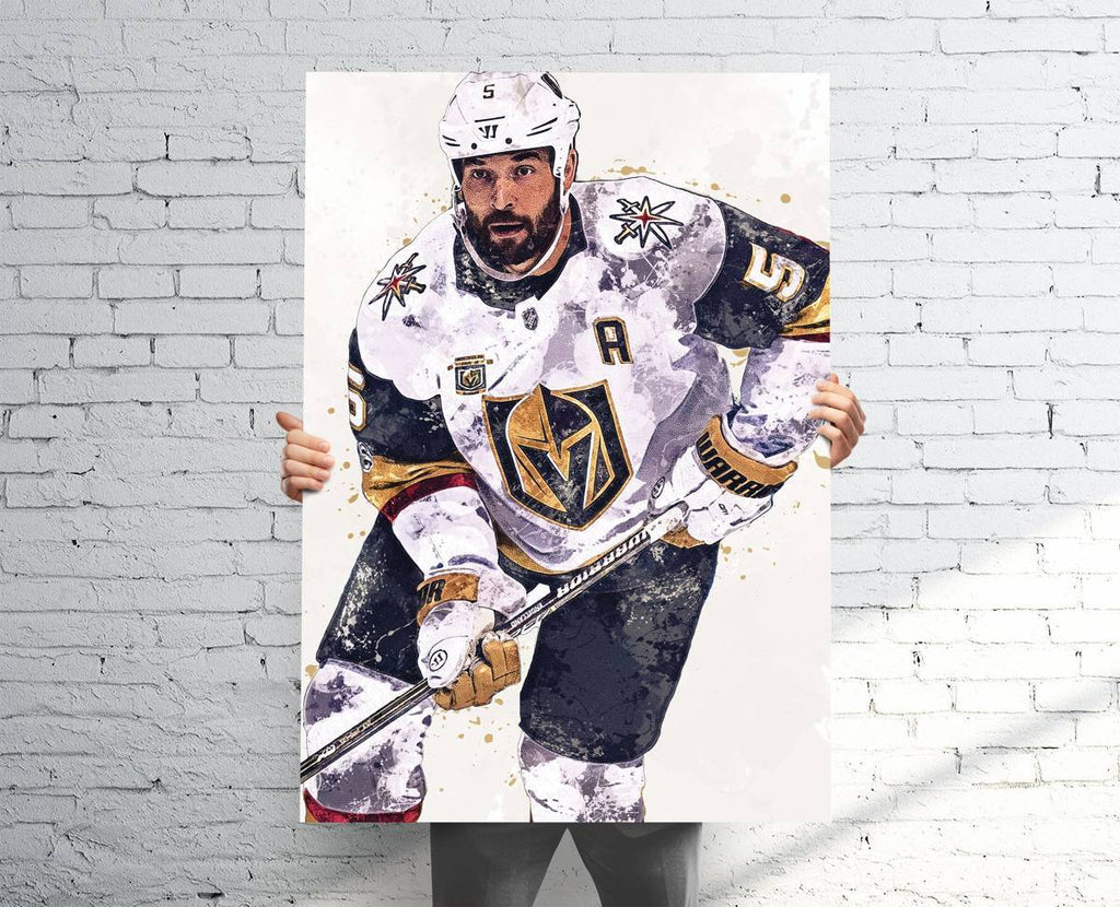Deryk Engelland Vegas Golden Knights Sports Art Print, Hockey, Sports Decor – Poster | Canvas Wall Art Print