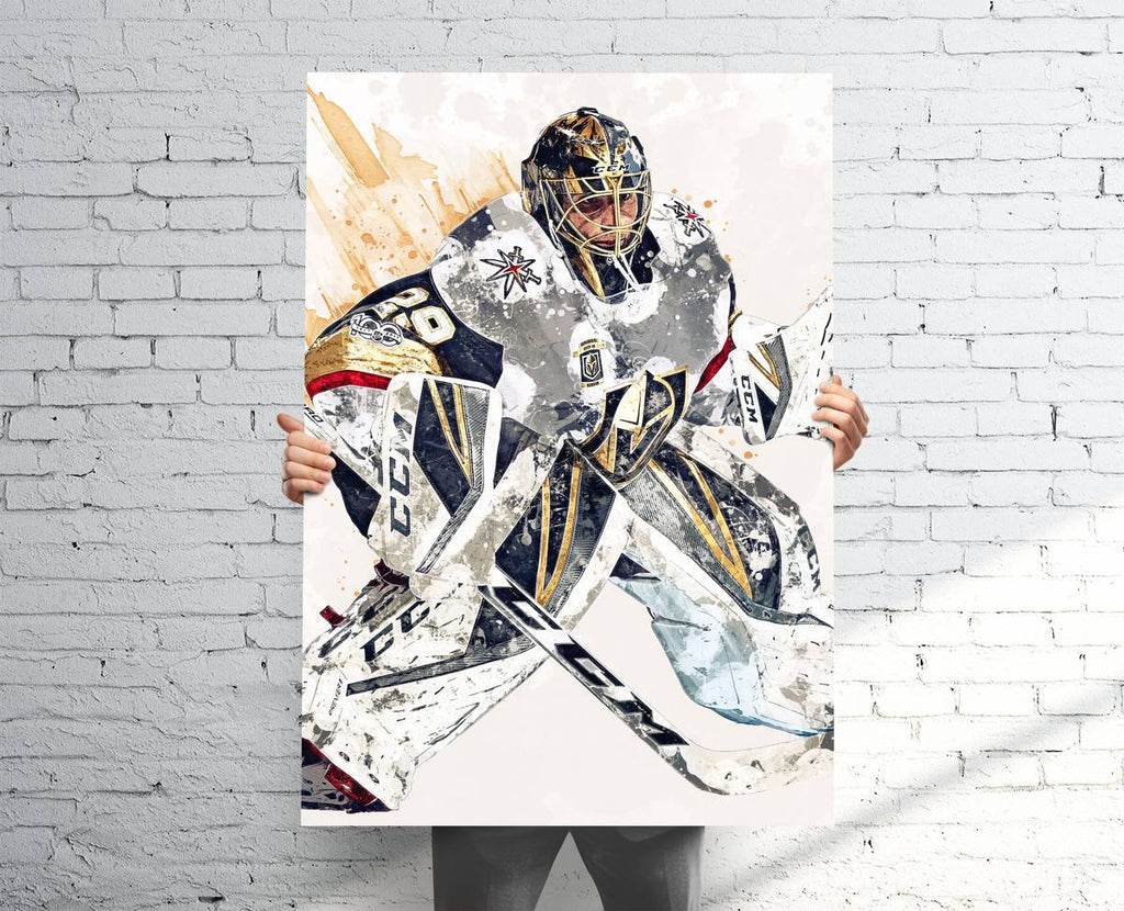 Marc-Andrì_‰Û_Ìâå© Fleury Vegas Golden Knights (V2) Sports Art Print, Hockey, Sports Decor – Poster | Canvas Wall Art Print
