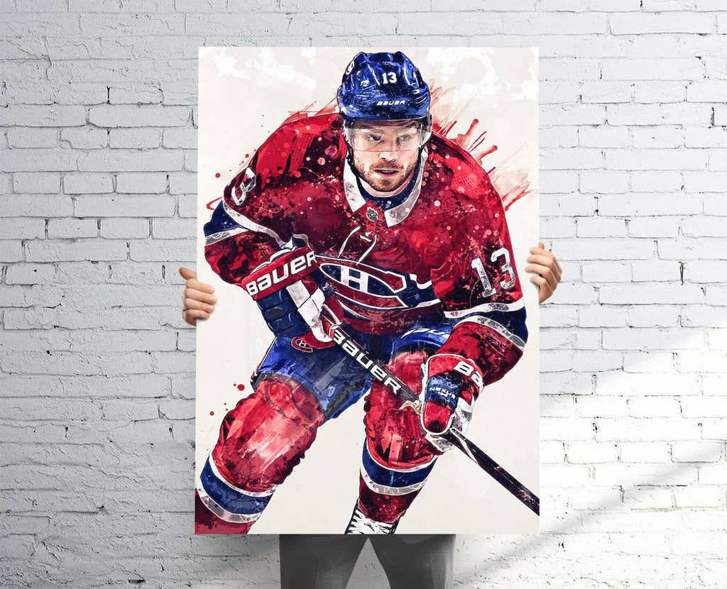 Max Domi Montreal Canadiens Sports Art Print, Hockey, Sports Decor – Poster | Canvas Wall Art Print
