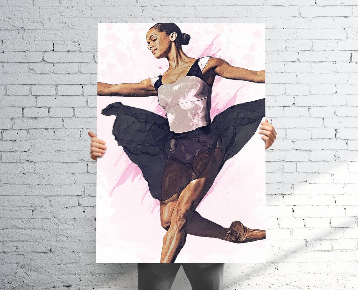 Misty Copeland Ballet Dancer Sports Art Print, Ballet Dancer, Sports Decor – Poster | Canvas Wall Art Print