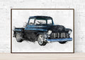 1959 Chevrolet 3100 Custom Truck And Car Lovers, Classic Truck, Classic Car – Poster | Canvas Wall Art Print