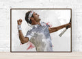 Roger Federer Wimbledon (V2) Tennis Sports Art Print, Tennis, Sports Decor – Poster | Canvas Wall Art Print