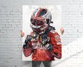 Charles Leclerc Ferrari Sports Art Print, F1 Racing, Sports Decor – Poster | Canvas Wall Art Print